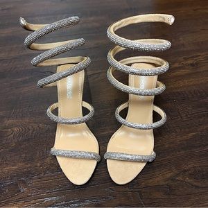 Kenzie Spiral Heel Sandal | Women’s Size 7.5 | Beige